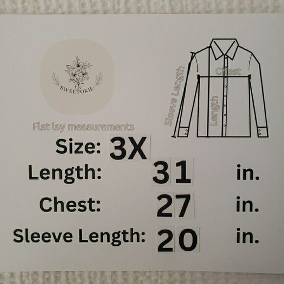 Caleloos Woman's Blouse Size 3XL Royal Blue Button Detail Long Sleeves Button Up - Picture 11 of 11